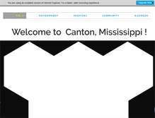 Tablet Screenshot of cityofcantonms.com